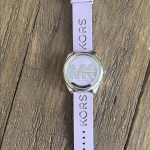 Michael Kors Lilac Silicone Strap Watch